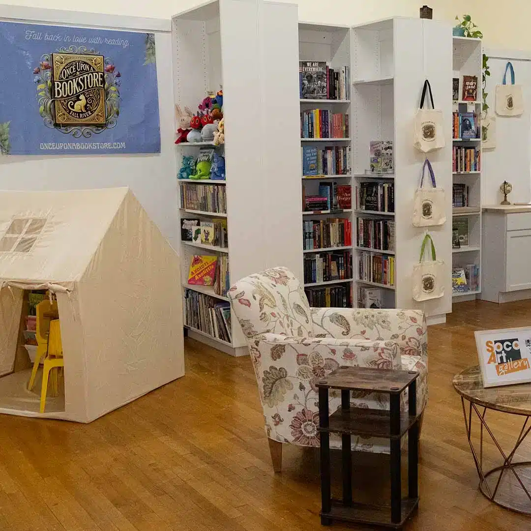 A bookstore in Fall River that is located inside SoCo Art Labs, a creative and artist community.