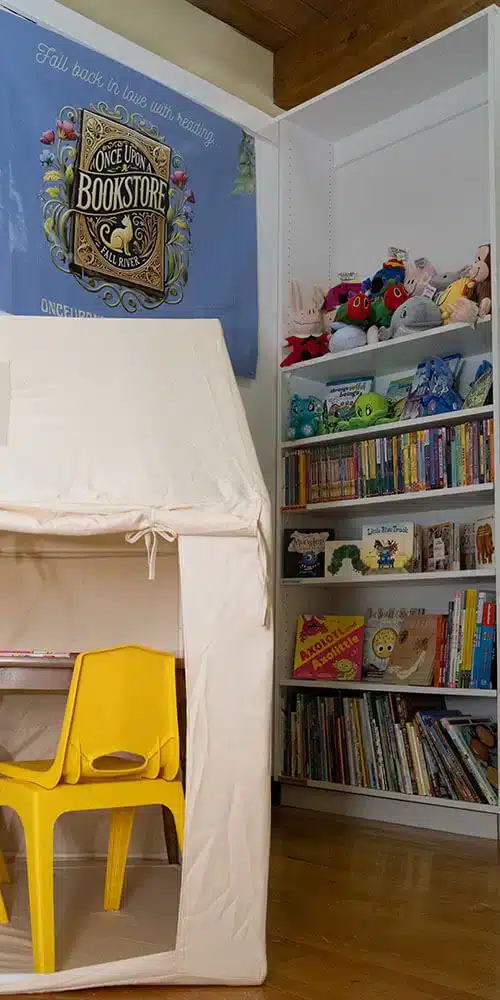 An indie bookstore in Fall River that is located inside SoCo Art Labs, a creative and artist community.